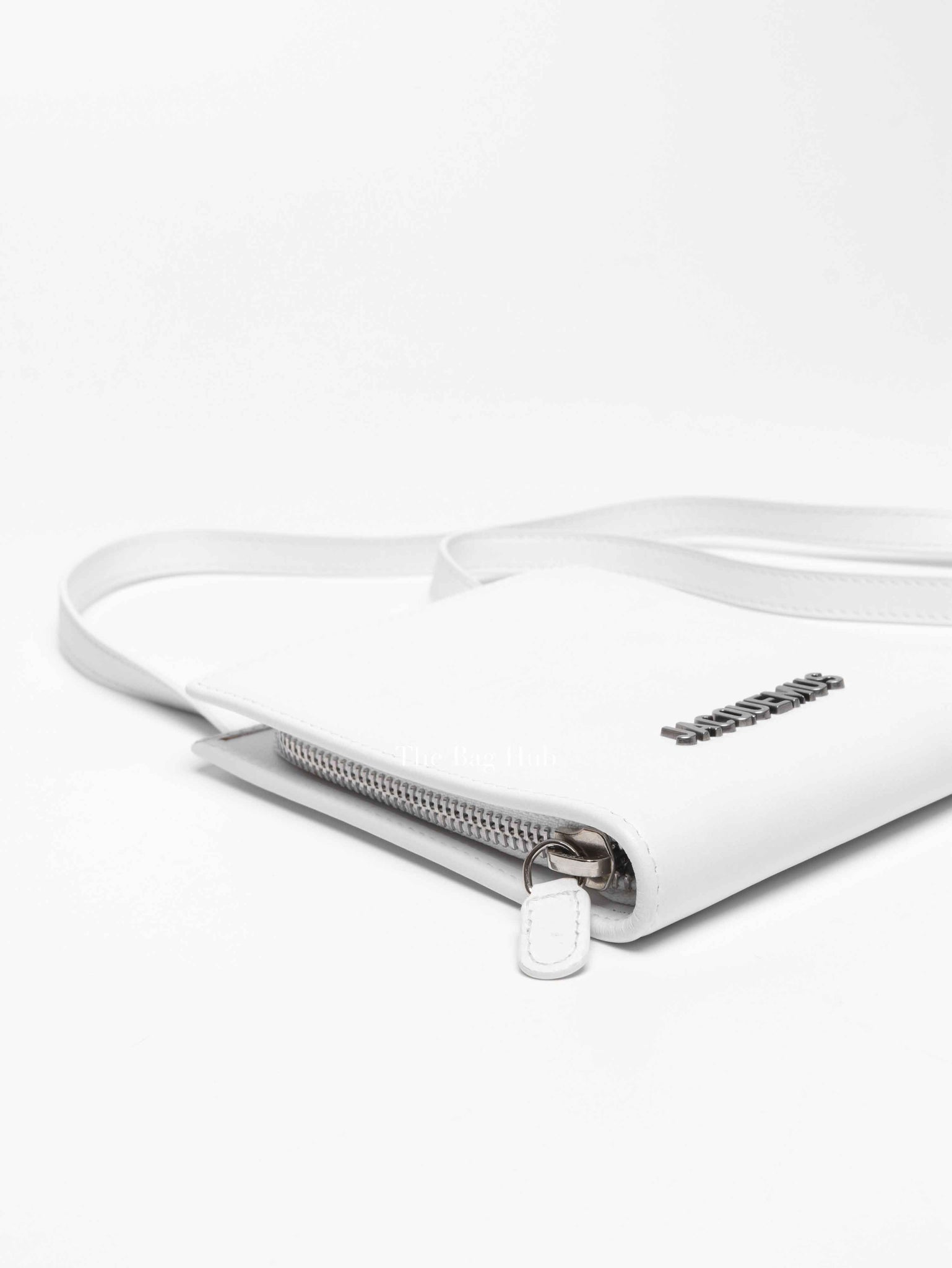 Jacquemus White Leather Le Gadjo Strapped Wallet