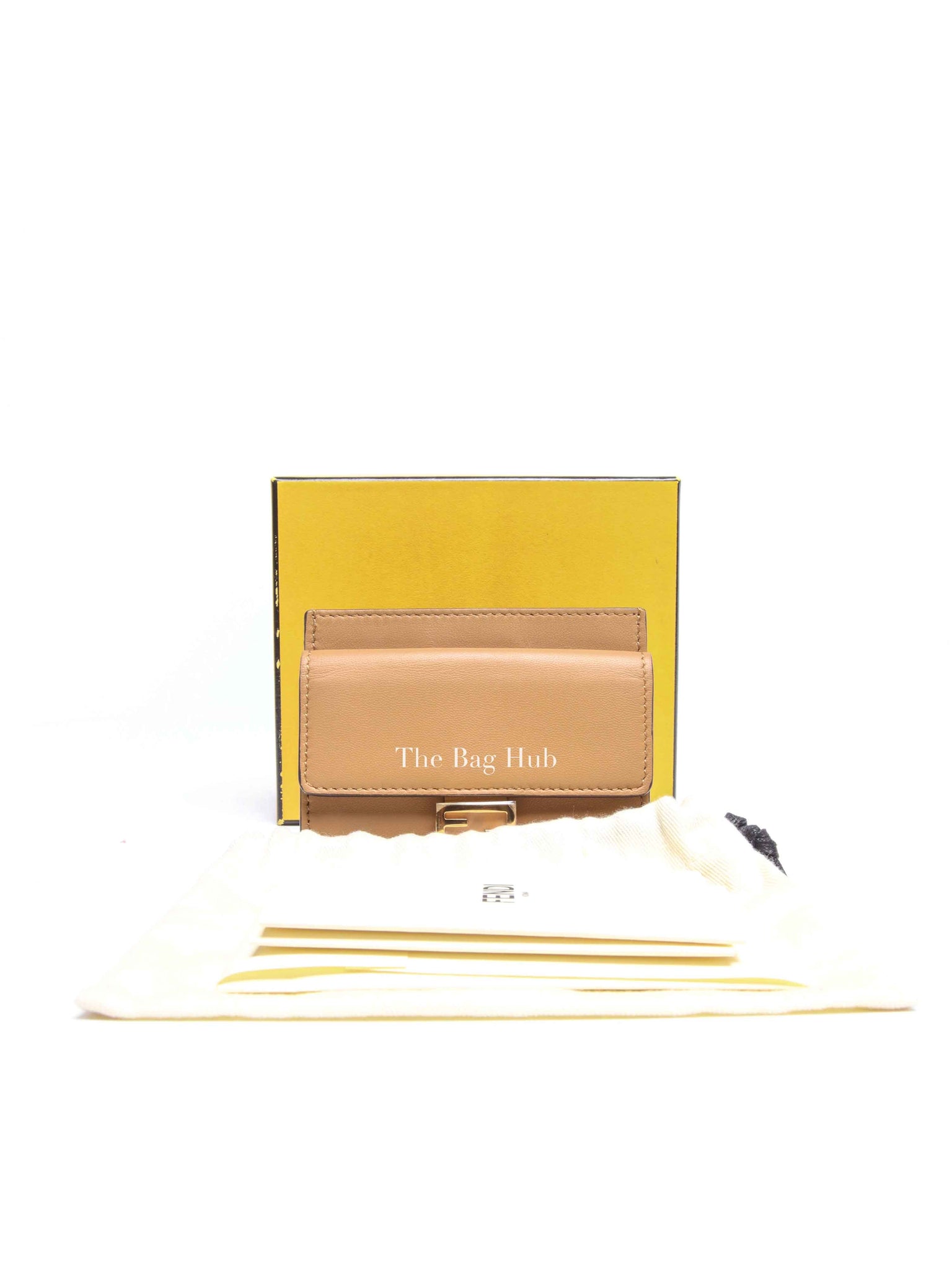 Fendi Beige Nappa Leather Baguette Card Holder