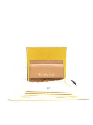 Fendi Beige Nappa Leather Baguette Card Holder