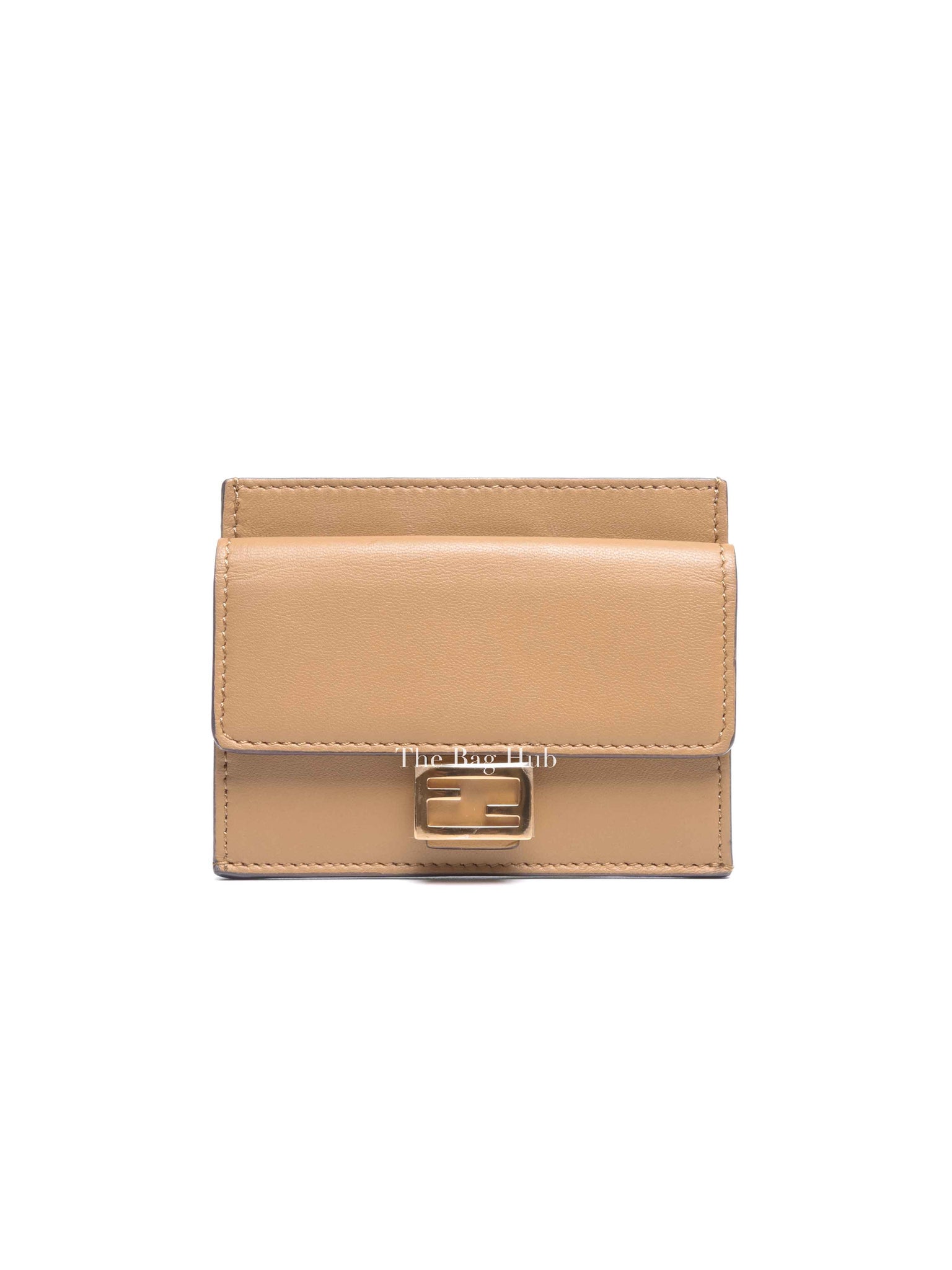 Fendi Beige Nappa Leather Baguette Card Holder