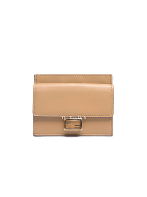 Fendi Beige Nappa Leather Baguette Card Holder