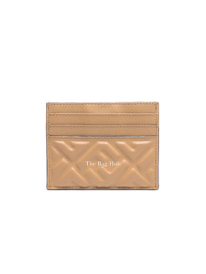 Fendi Beige Nappa Leather Baguette Card Holder