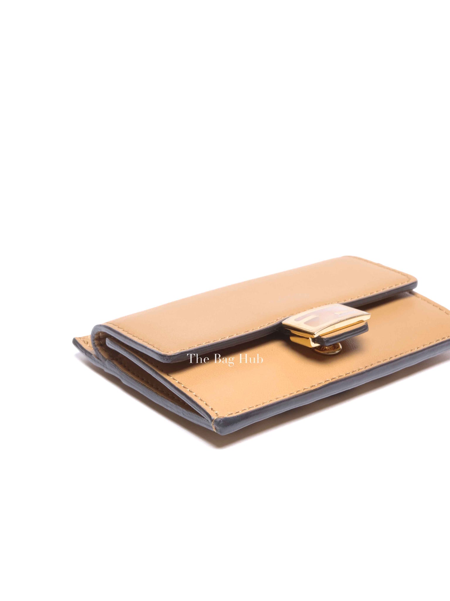 Fendi Beige Nappa Leather Baguette Card Holder