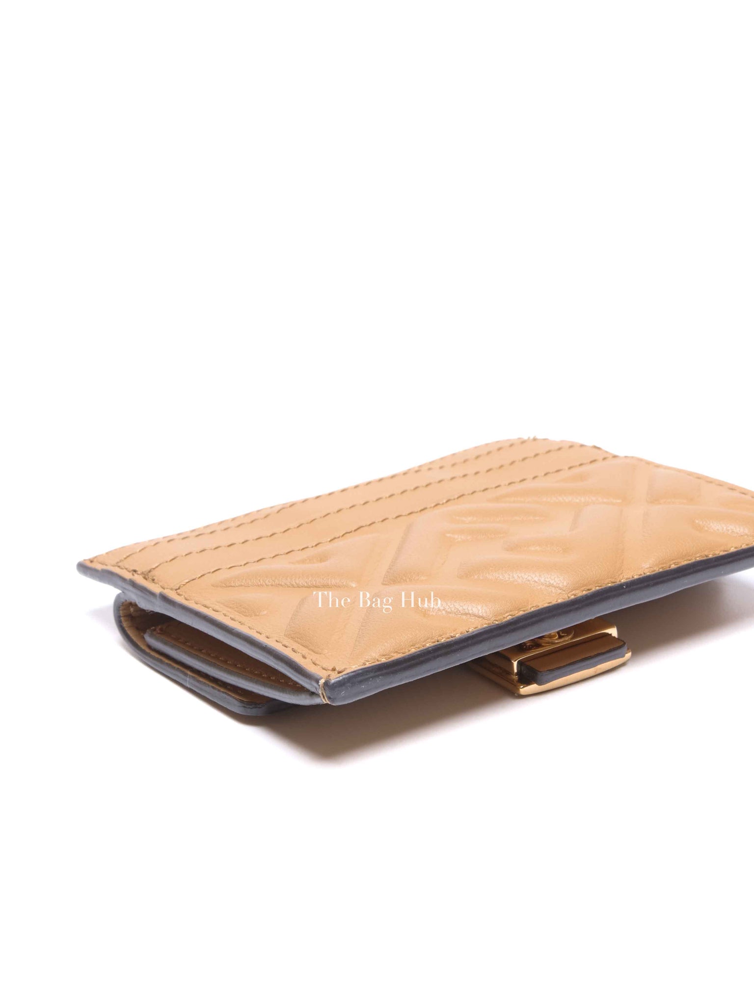 Fendi Beige Nappa Leather Baguette Card Holder