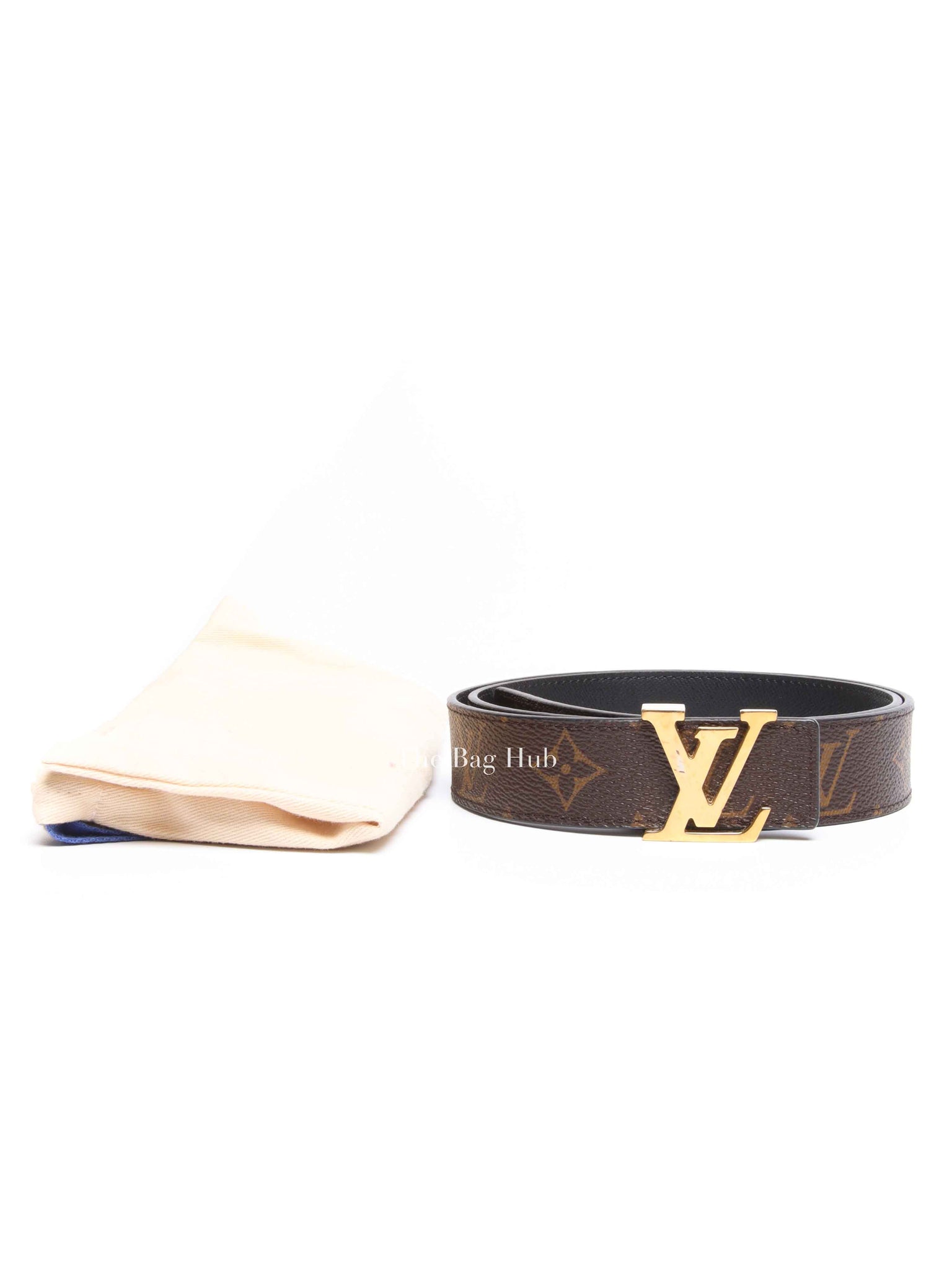 Louis Vuitton Brown Monogram Initiales 30mm Reversible Belt 80/32