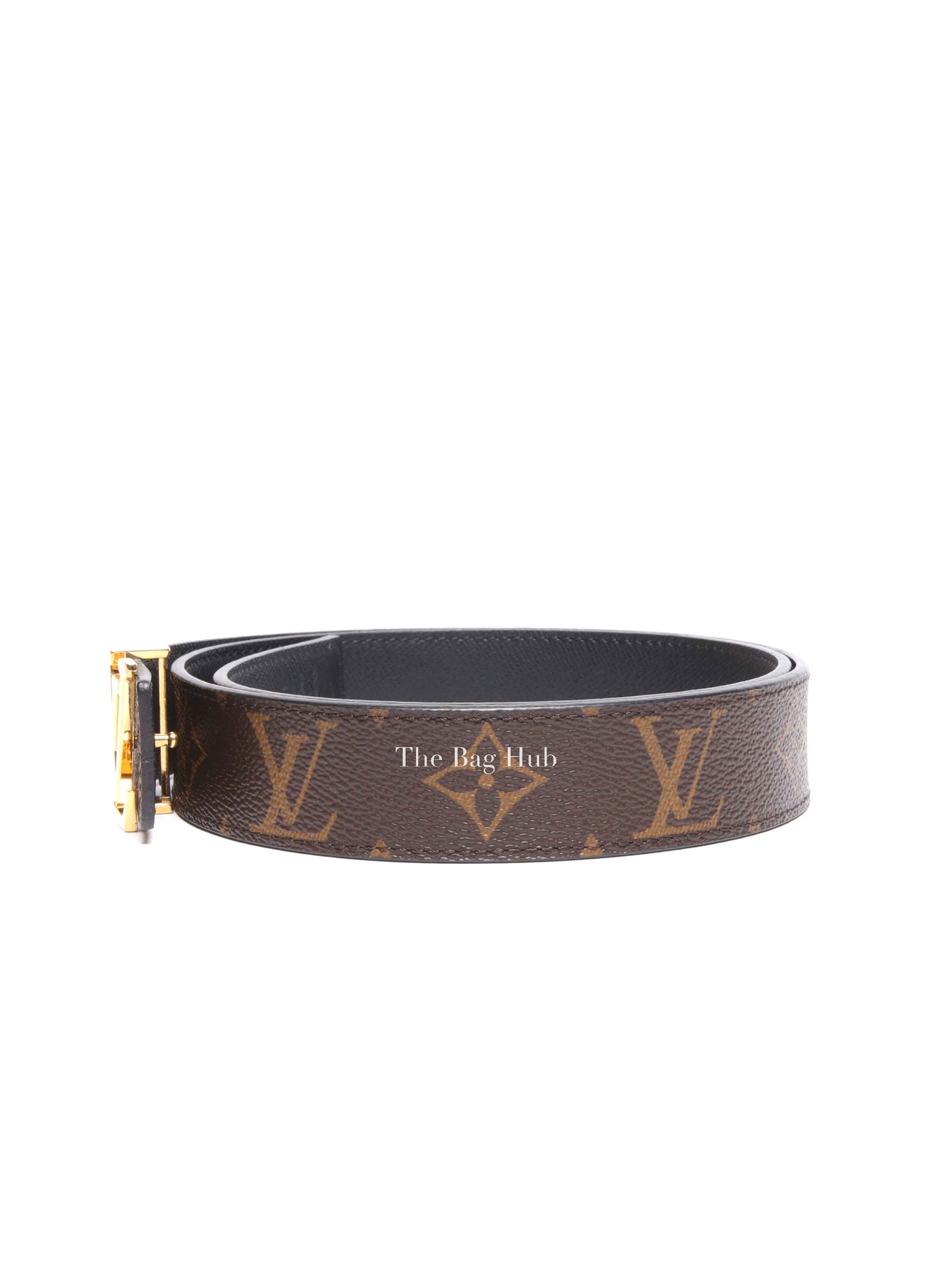Louis Vuitton Brown Monogram Initiales 30mm Reversible Belt 80/32