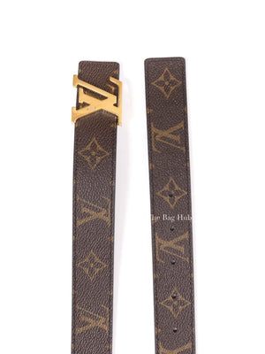 Louis Vuitton Brown Monogram Initiales 30mm Reversible Belt 80/32