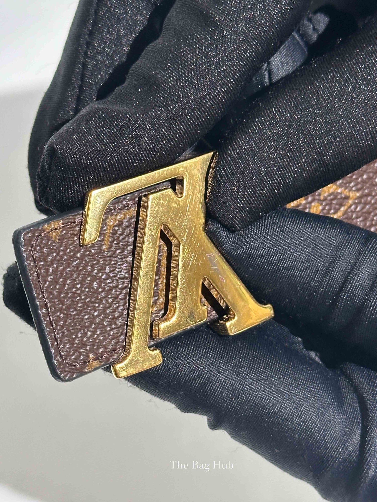 Louis Vuitton Brown Monogram Initiales 30mm Reversible Belt 80/32