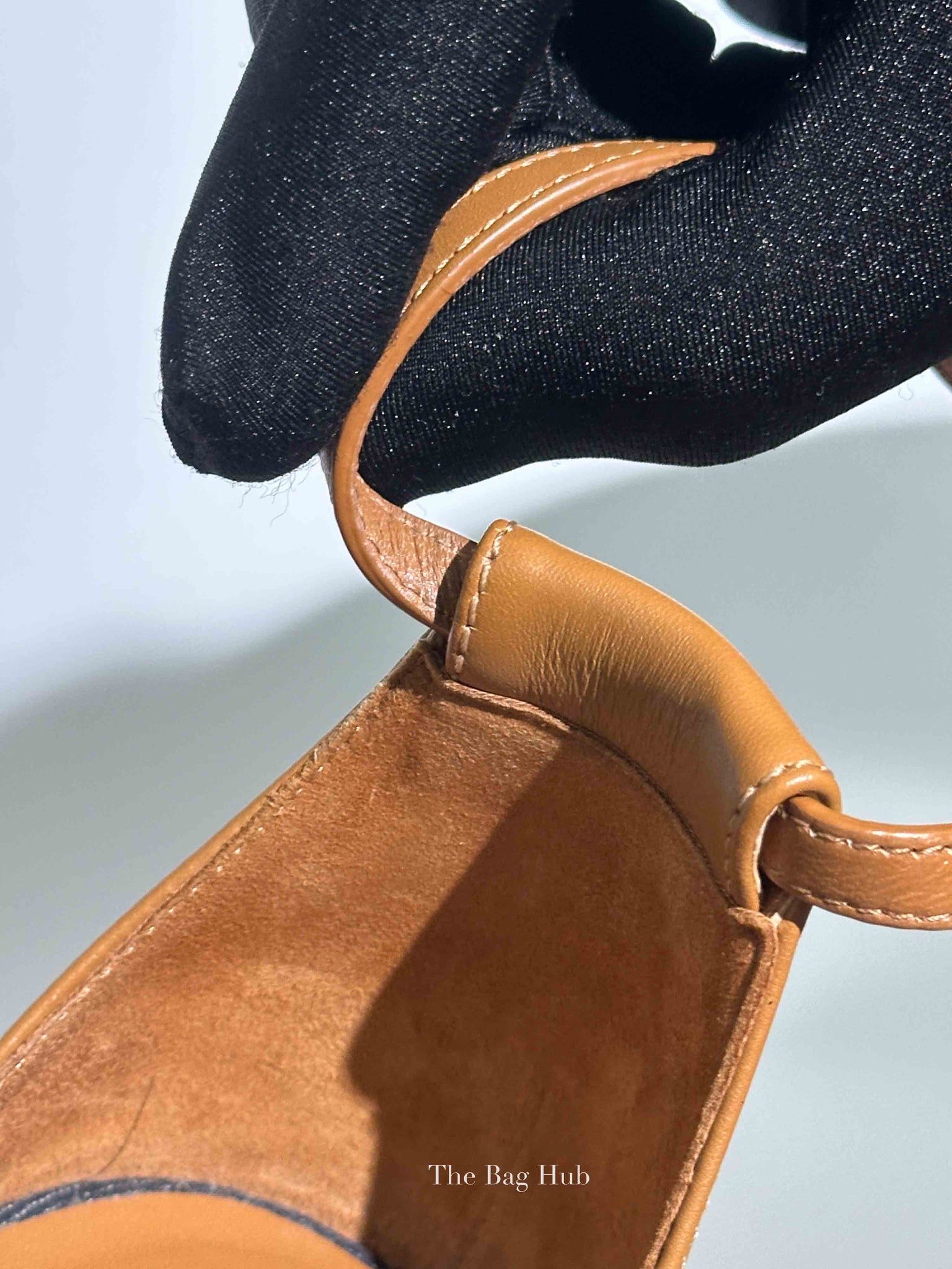 Hermes Gold/Denim Leather Santorini Flats Size 36