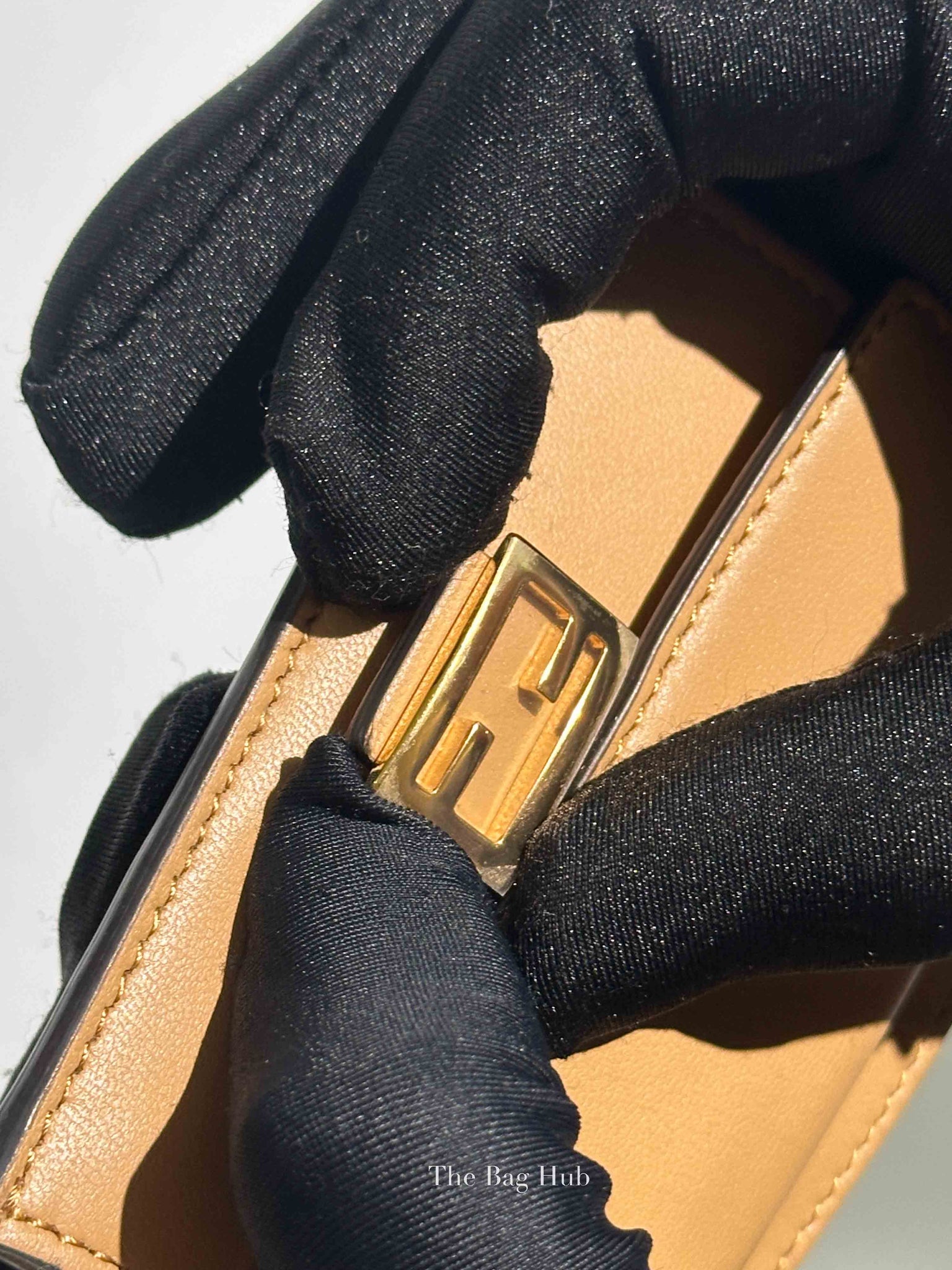 Fendi Beige Nappa Leather Baguette Card Holder