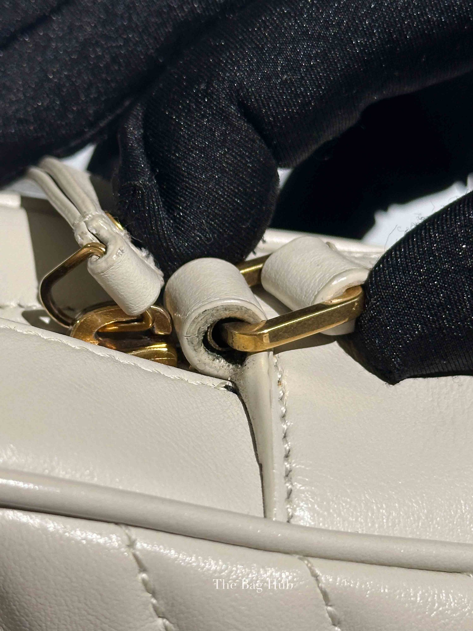 Saint Laurent Crema Soft Leather Quilted Camera Bag