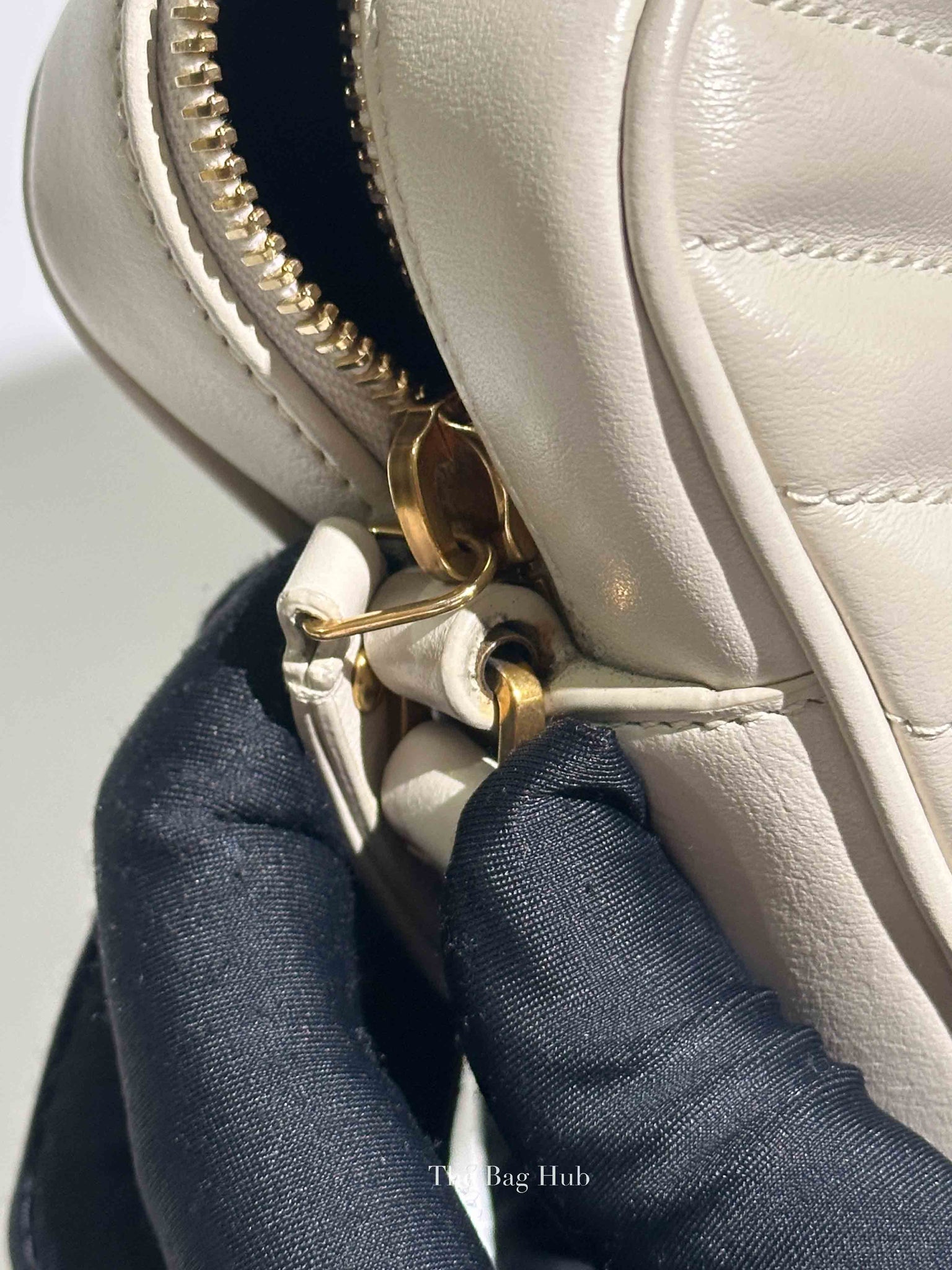 Saint Laurent Crema Soft Leather Quilted Camera Bag