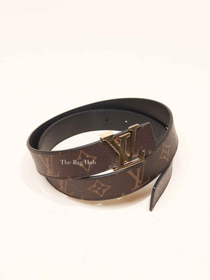 Louis Vuitton Brown Monogram Initiales 30mm Reversible Belt 80/32