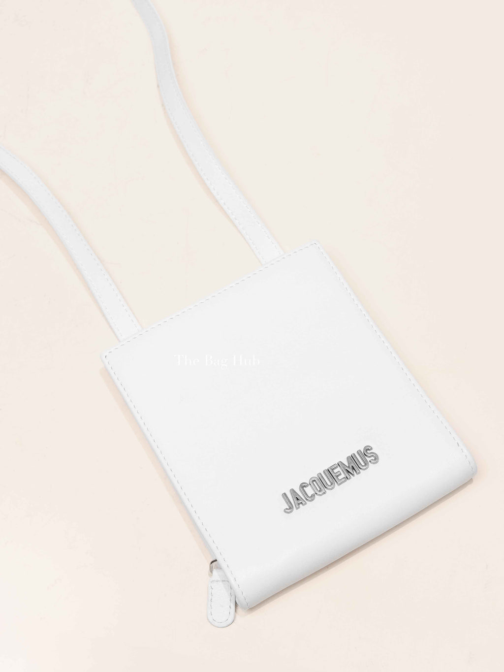 Jacquemus White Leather Le Gadjo Strapped Wallet