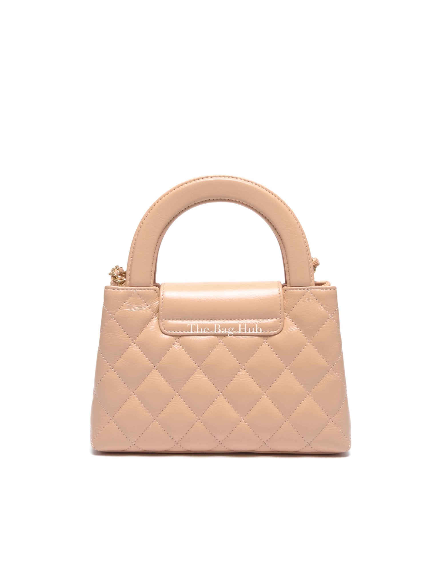 Chanel Beige Quilted Aged Calfskin Leather Nano Kelly Shopper Bag