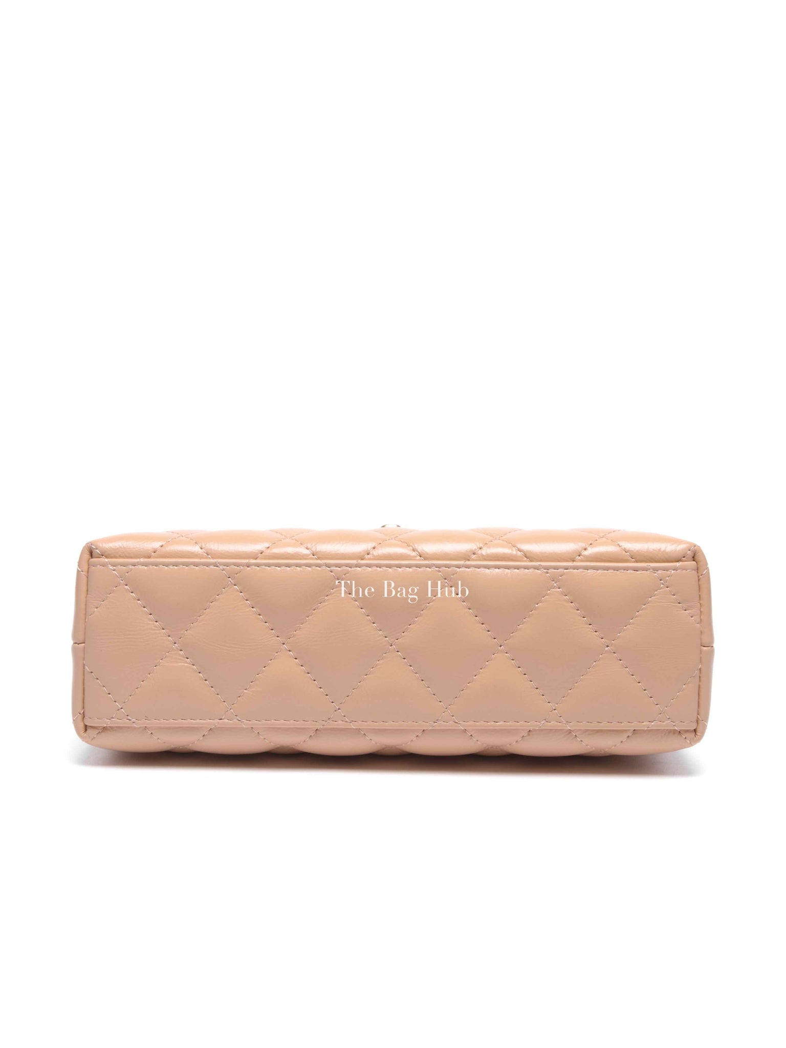 Chanel Beige Quilted Aged Calfskin Leather Nano Kelly Shopper Bag