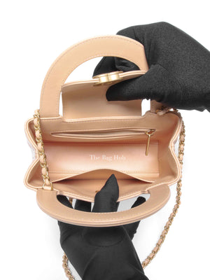 Chanel Beige Quilted Aged Calfskin Leather Nano Kelly Shopper Bag