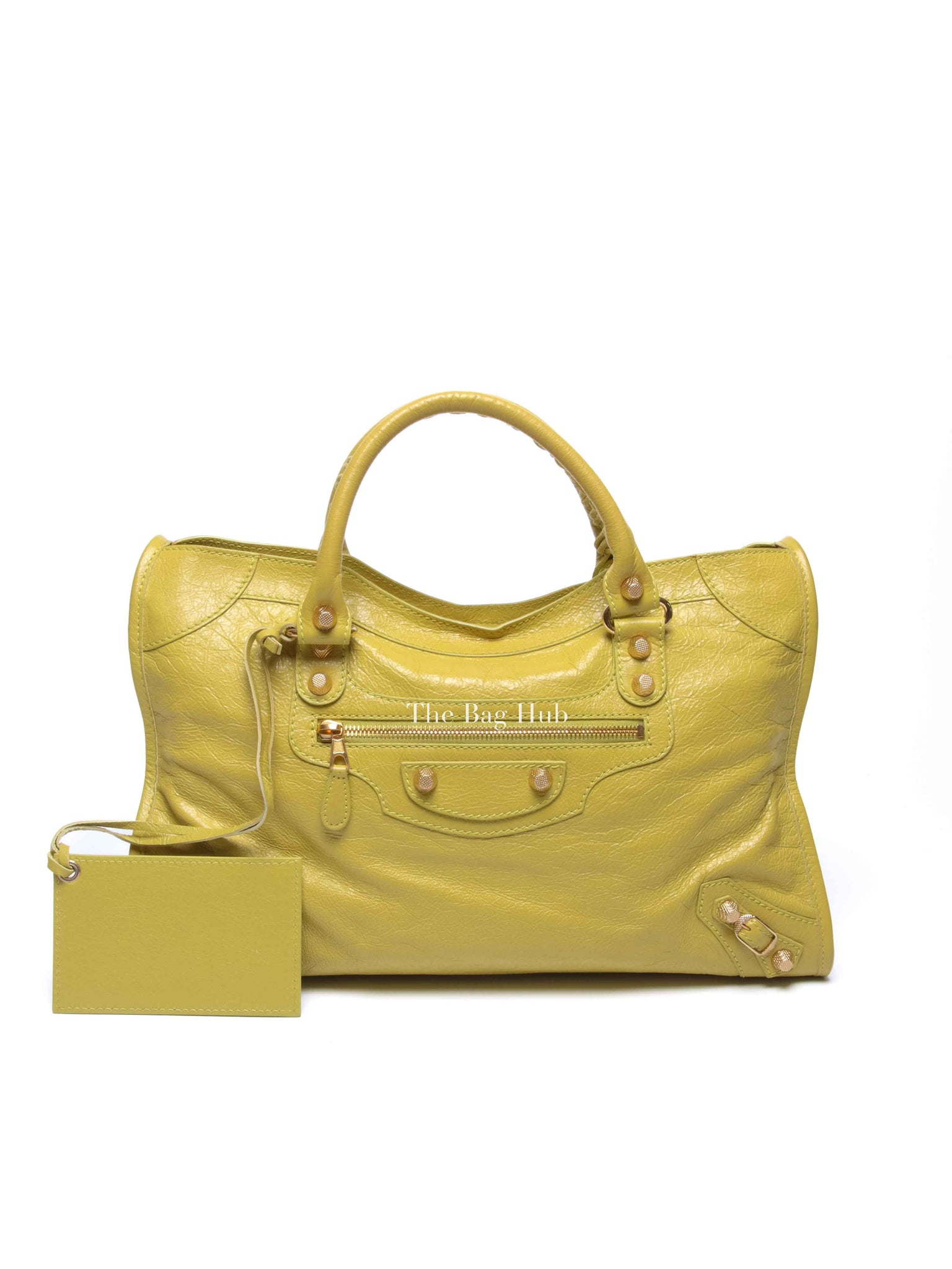 Balenciaga Jaune Poussin Leather G12 City Bag GHW