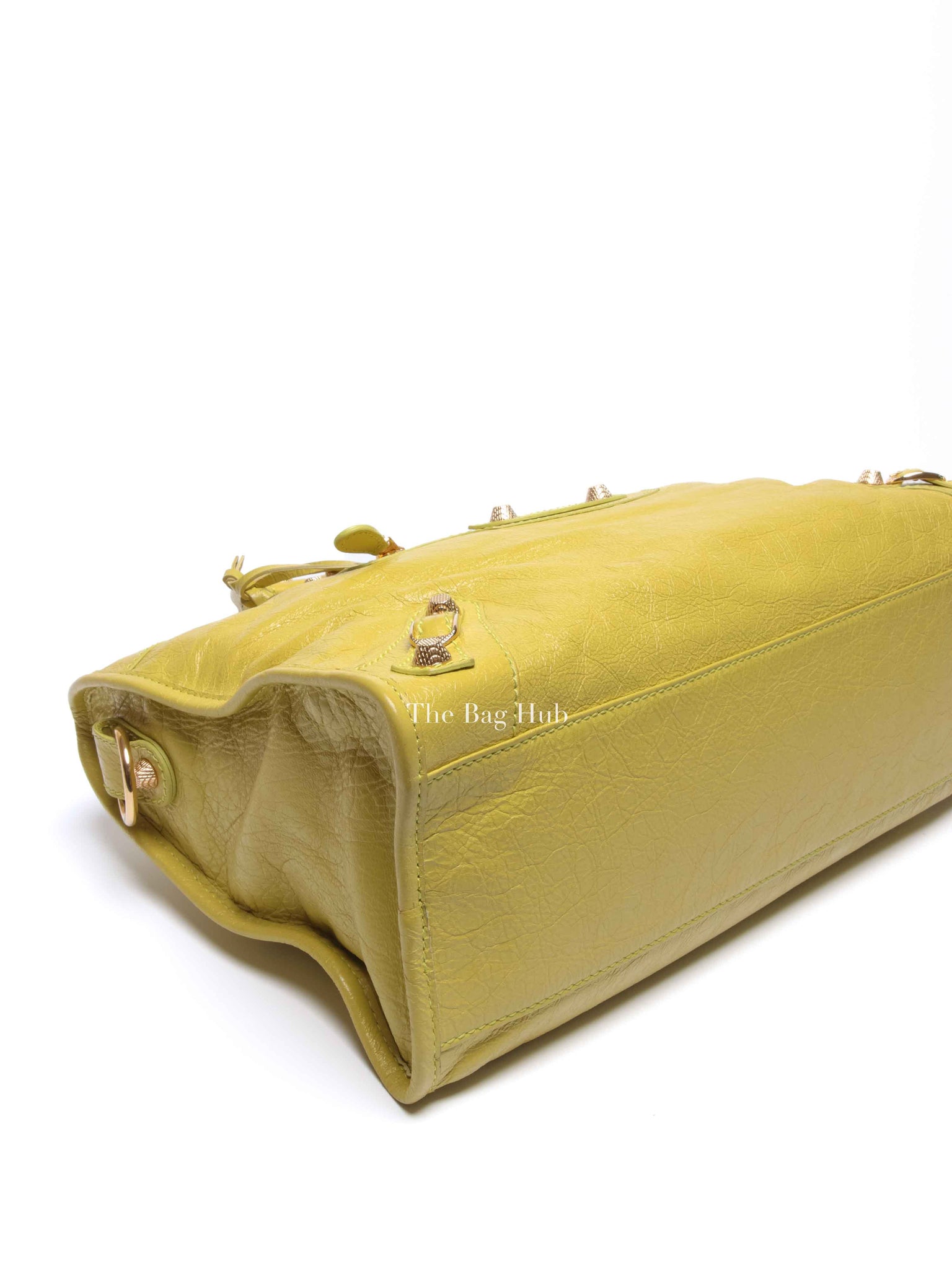 Balenciaga Jaune Poussin Leather G12 City Bag GHW