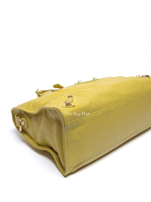 Balenciaga Jaune Poussin Leather G12 City Bag GHW