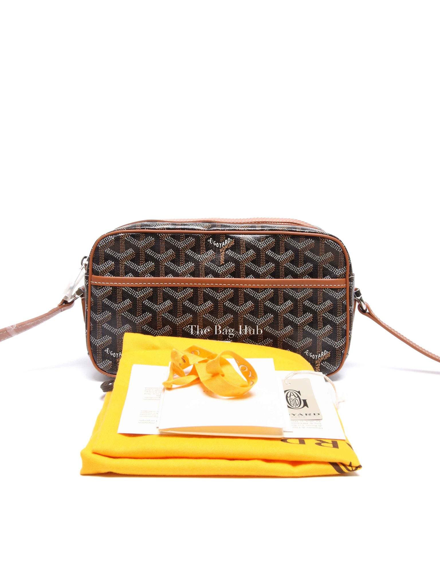 Goyard Black Tan Coated Canvas and Leather Cap Vert Crossbody Bag