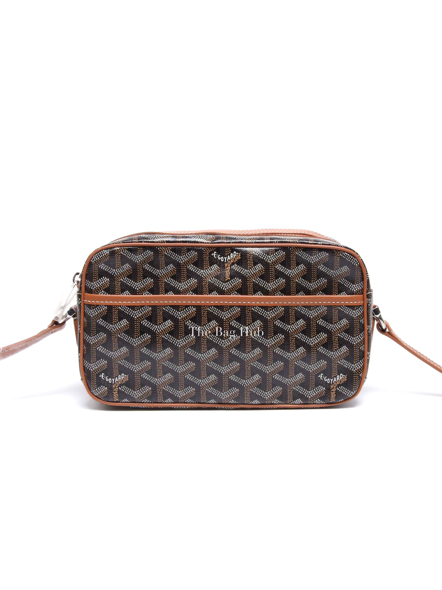 Goyard Black Tan Coated Canvas and Leather Cap Vert Crossbody Bag