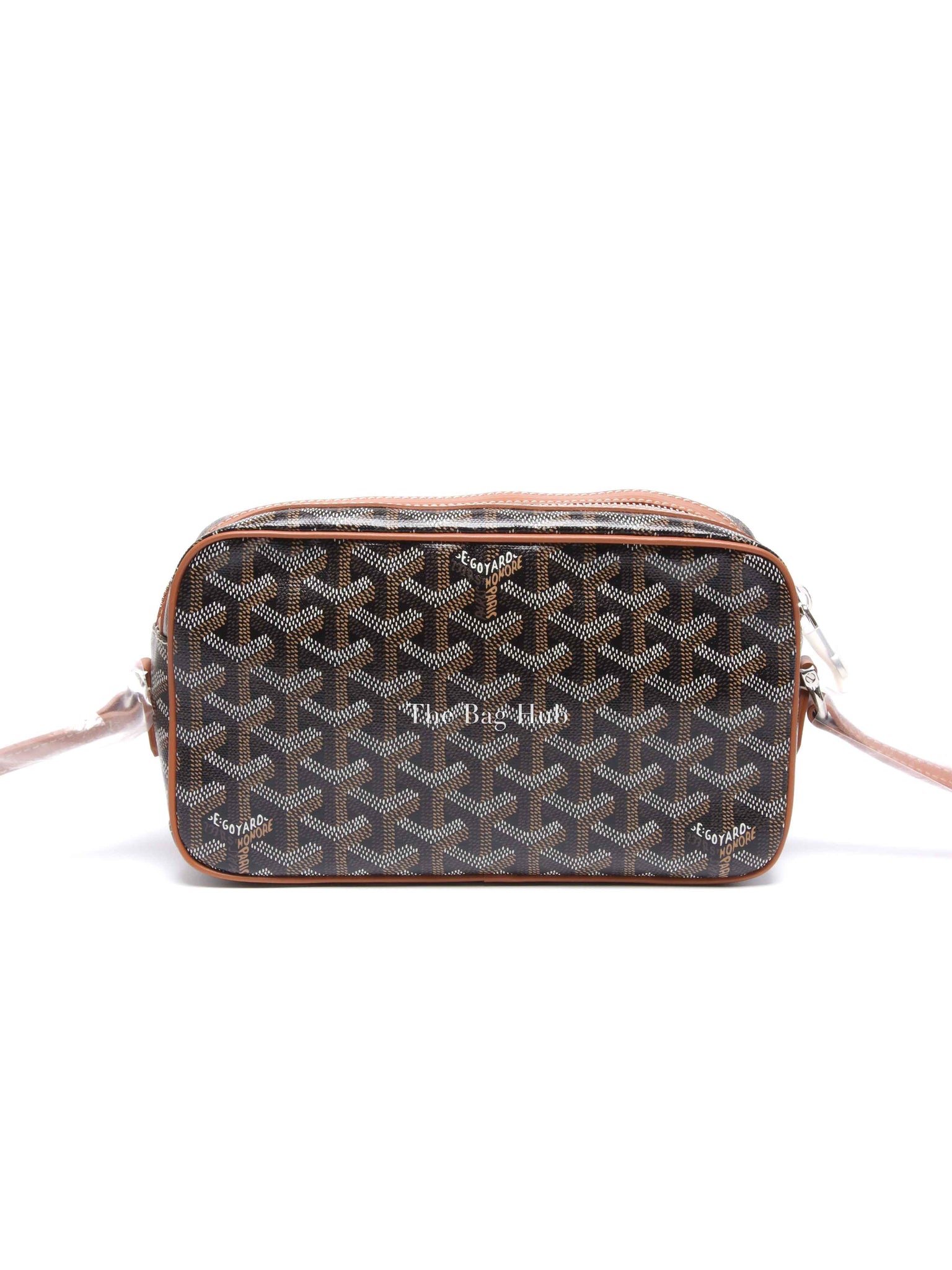 Goyard Black Tan Coated Canvas and Leather Cap Vert Crossbody Bag