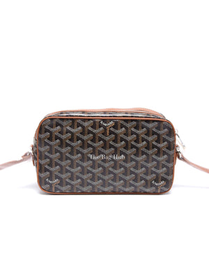 Goyard Black Tan Coated Canvas and Leather Cap Vert Crossbody Bag