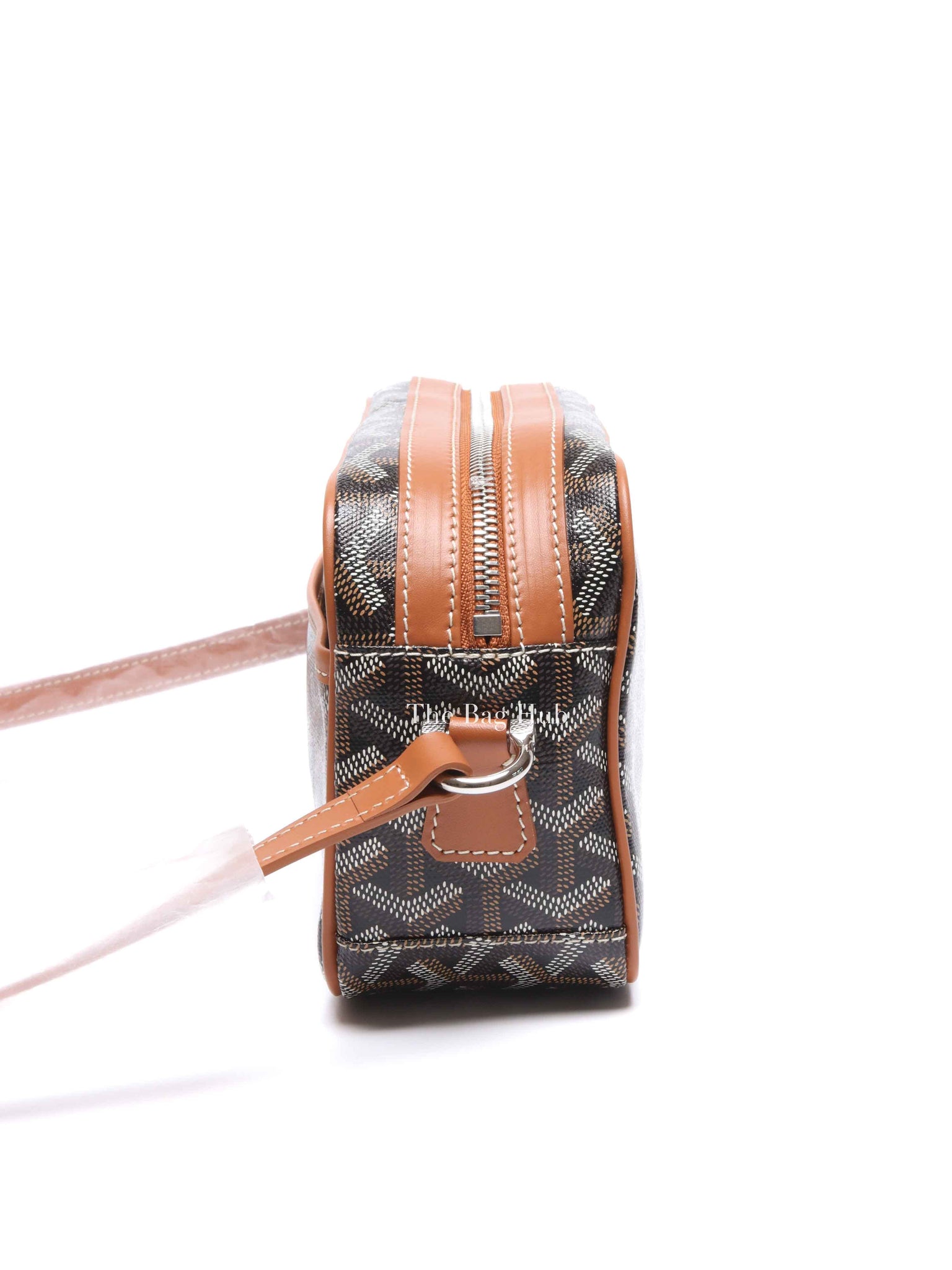 Goyard Black Tan Coated Canvas and Leather Cap Vert Crossbody Bag