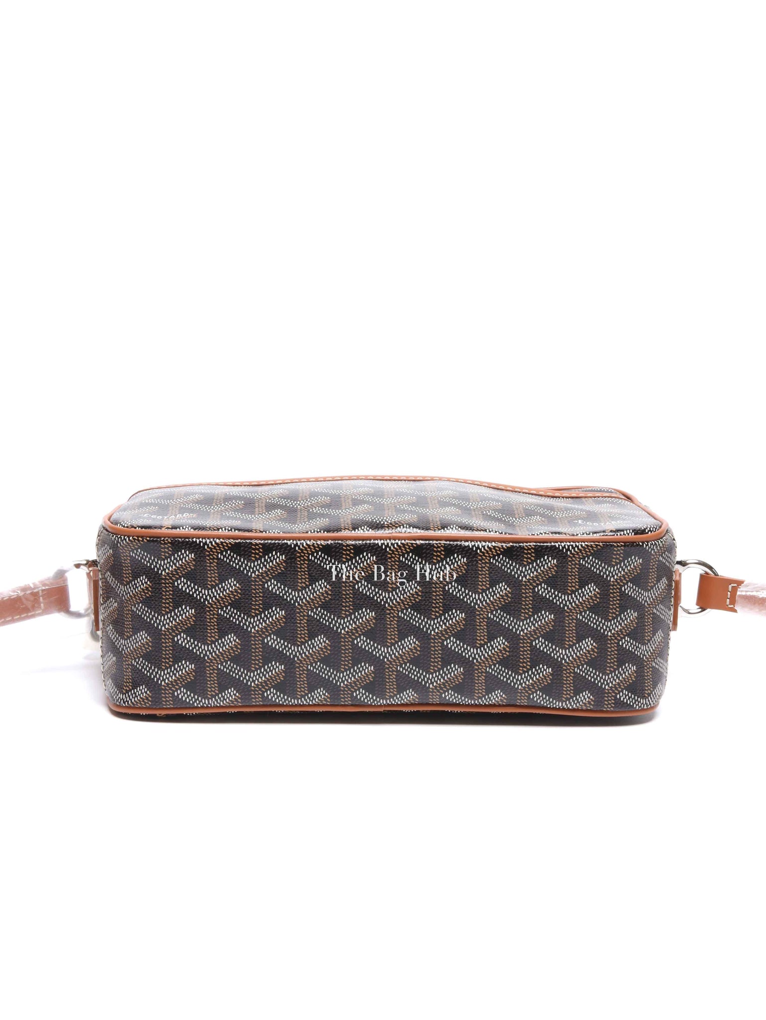 Goyard Black Tan Coated Canvas and Leather Cap Vert Crossbody Bag