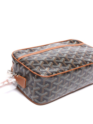 Goyard Black Tan Coated Canvas and Leather Cap Vert Crossbody Bag