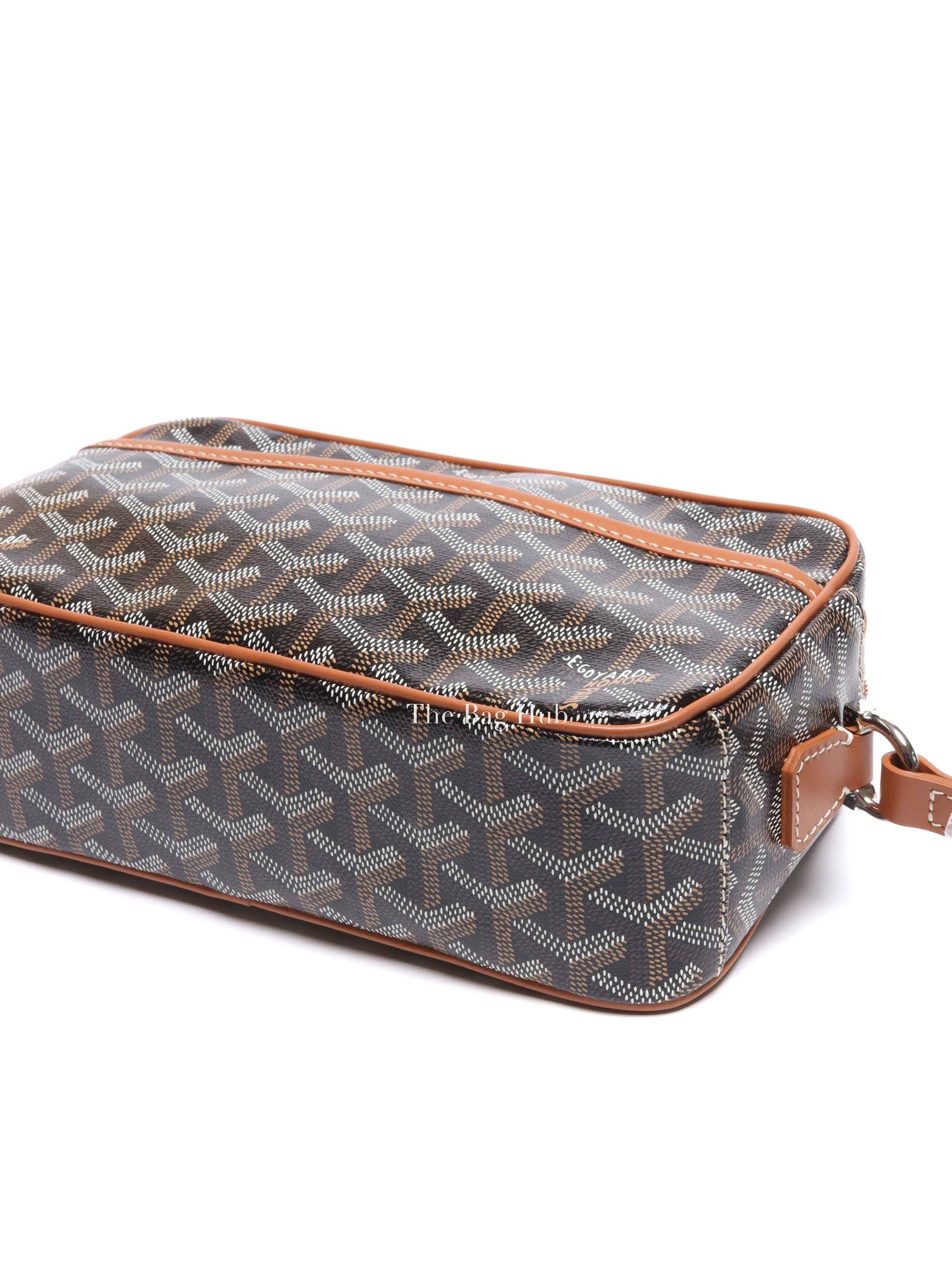 Goyard Black Tan Coated Canvas and Leather Cap Vert Crossbody Bag