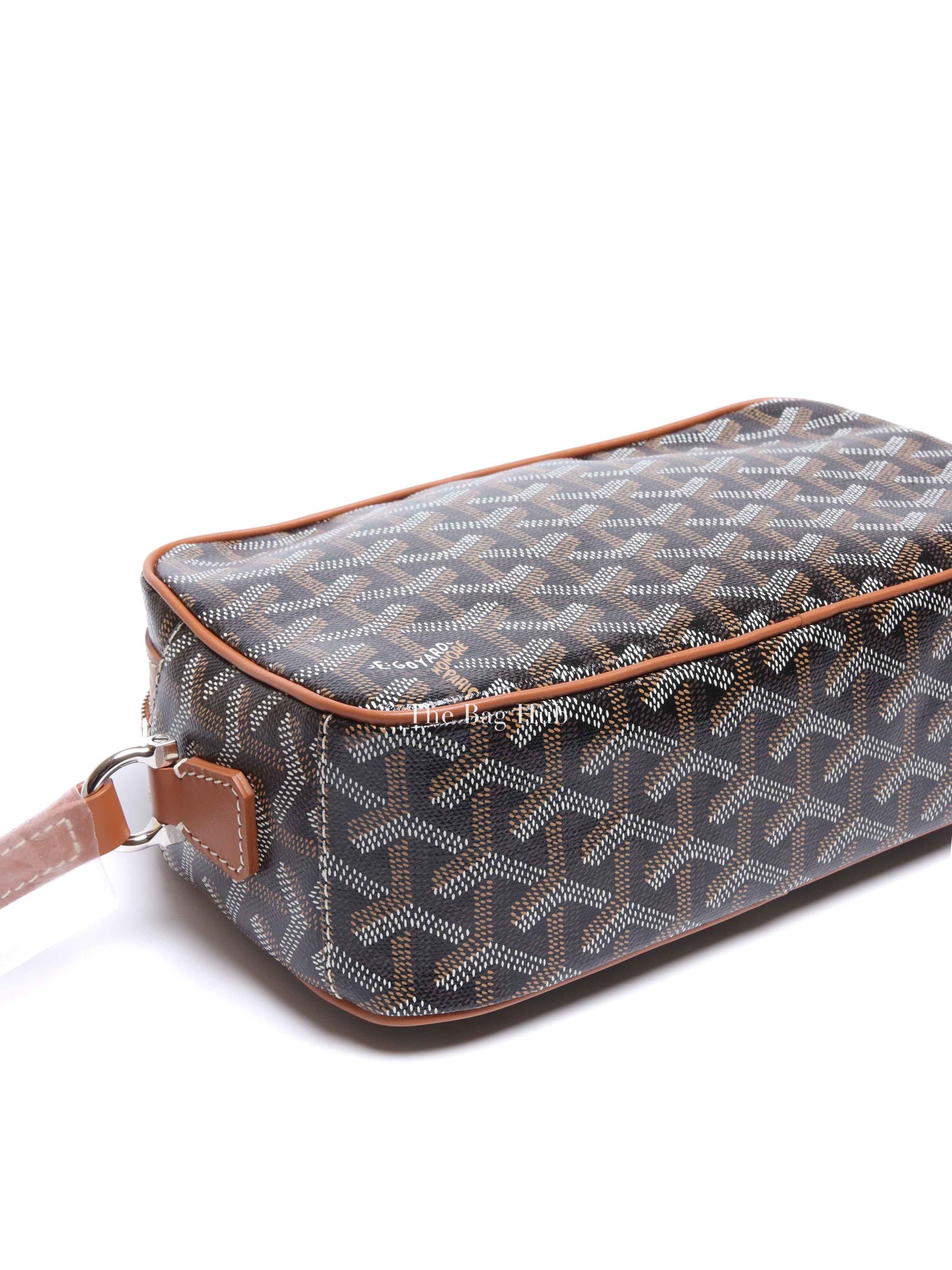 Goyard Black Tan Coated Canvas and Leather Cap Vert Crossbody Bag