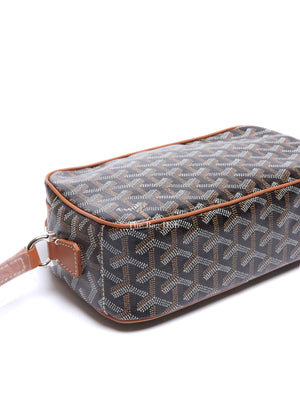 Goyard Black Tan Coated Canvas and Leather Cap Vert Crossbody Bag