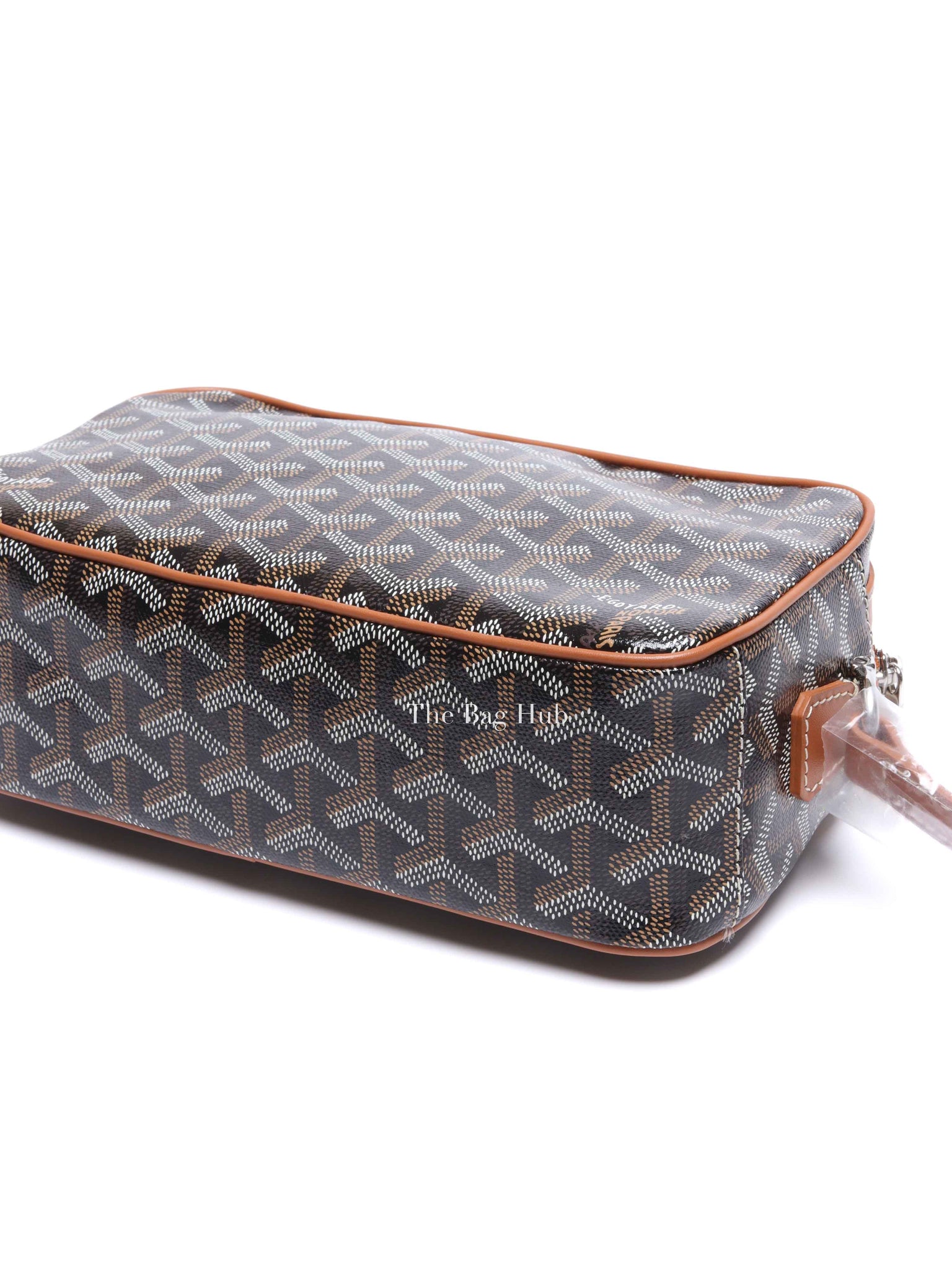 Goyard Black Tan Coated Canvas and Leather Cap Vert Crossbody Bag