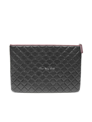 Chanel Black Classic Lambskin Large Clutch Bag