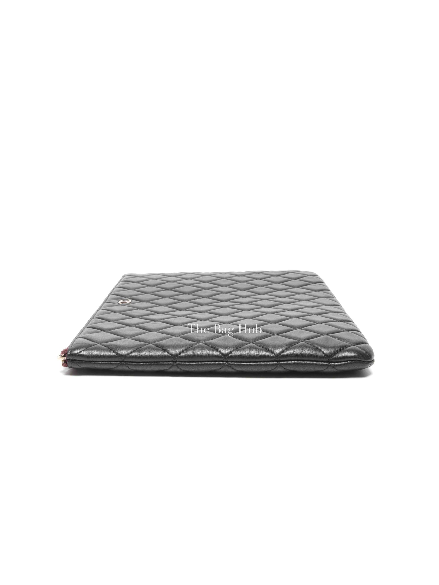 Chanel Black Classic Lambskin Large Clutch Bag