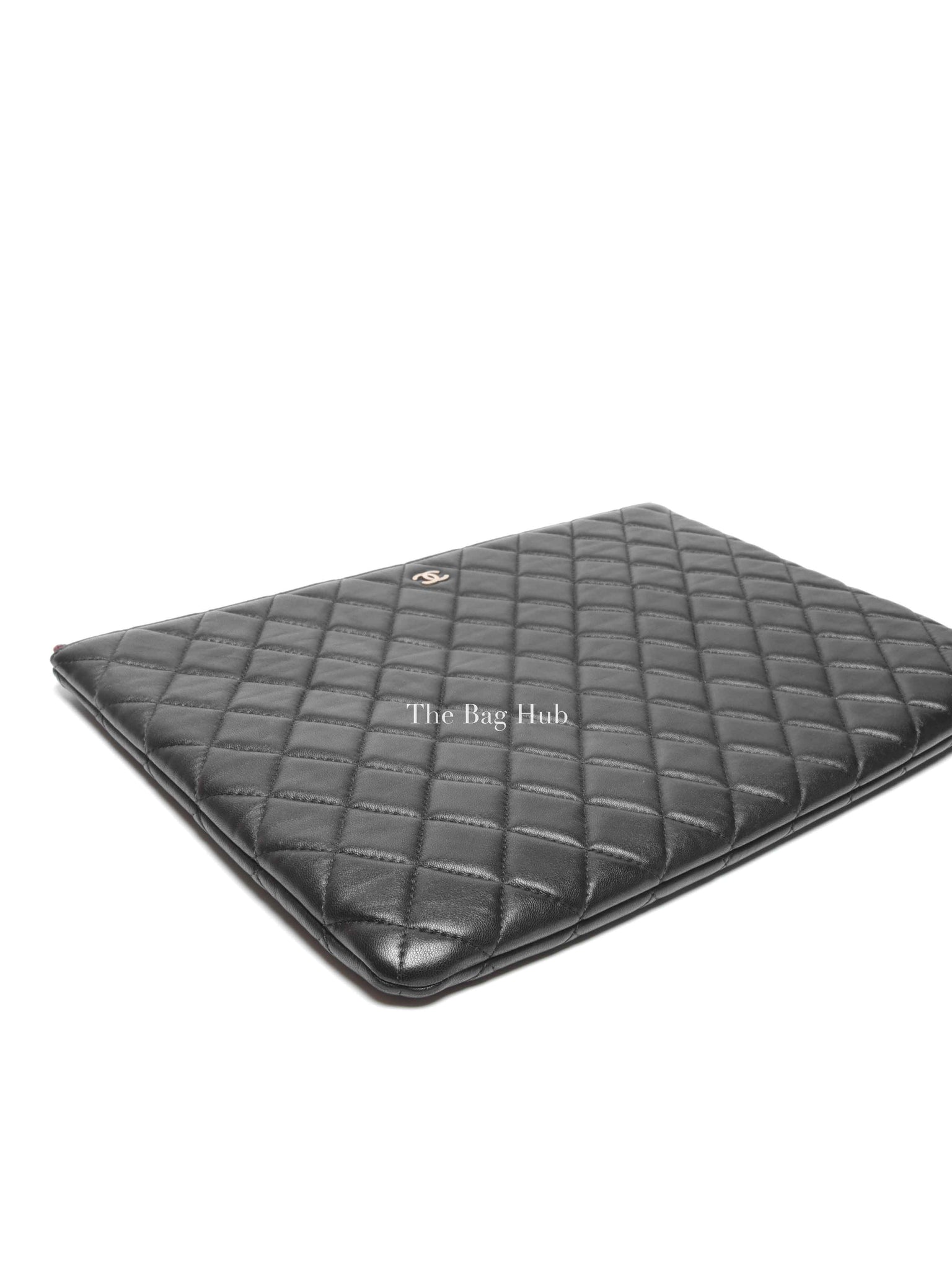 Chanel Black Classic Lambskin Large Clutch Bag