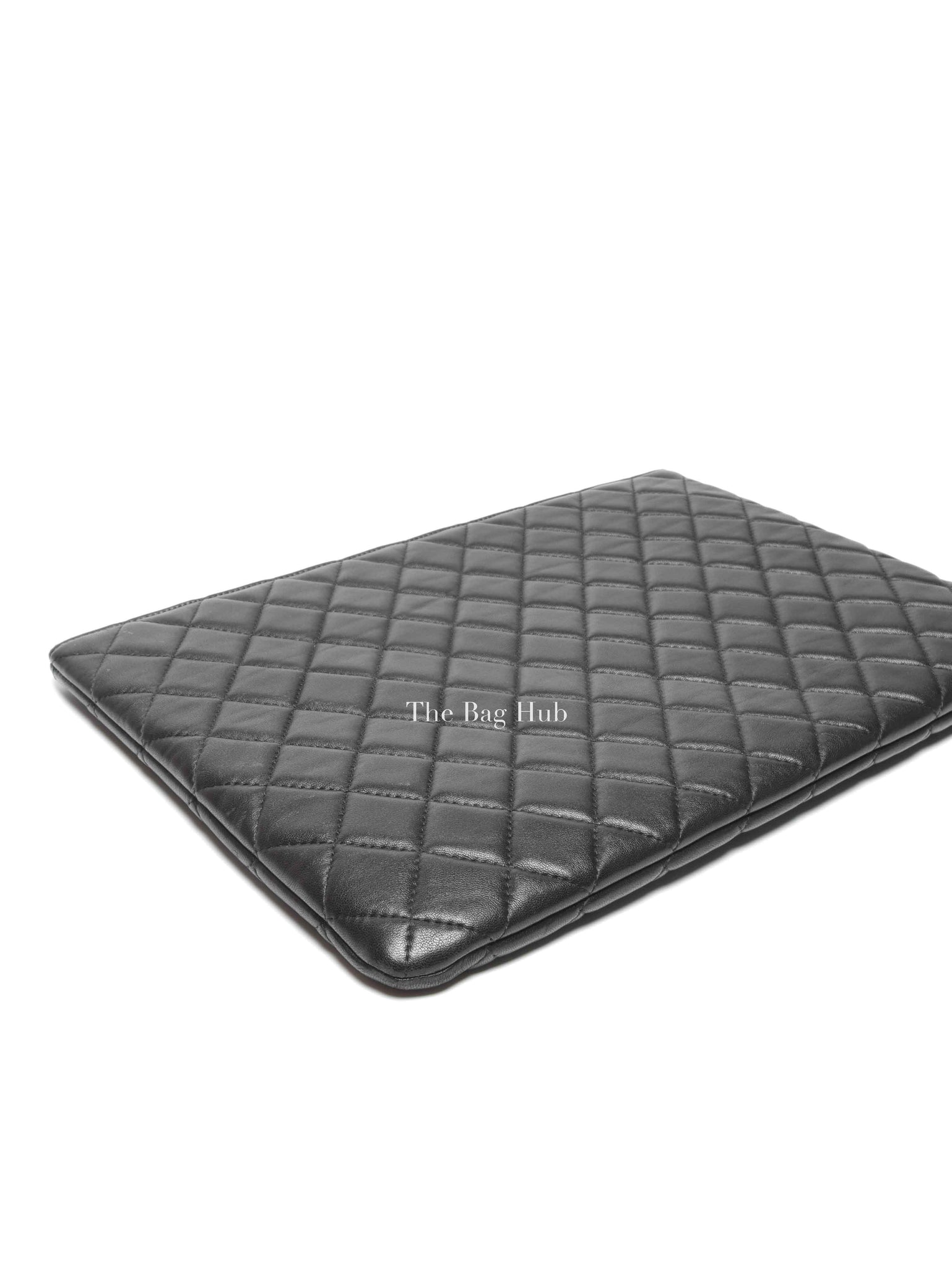 Chanel Black Classic Lambskin Large Clutch Bag