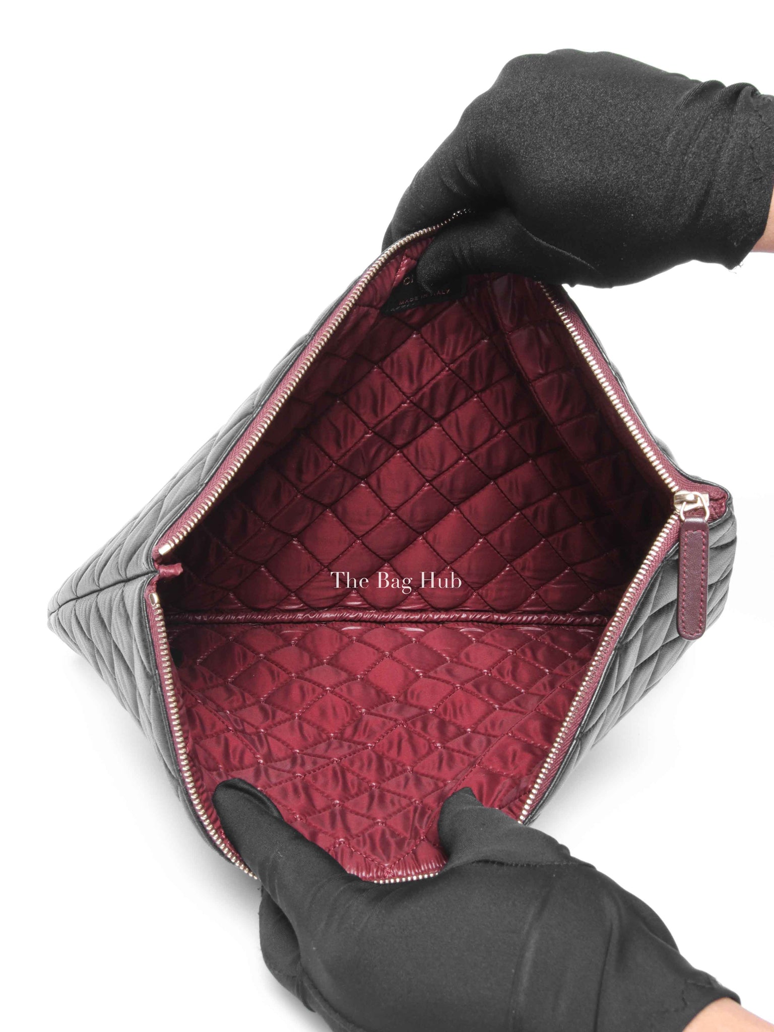 Chanel Black Classic Lambskin Large Clutch Bag