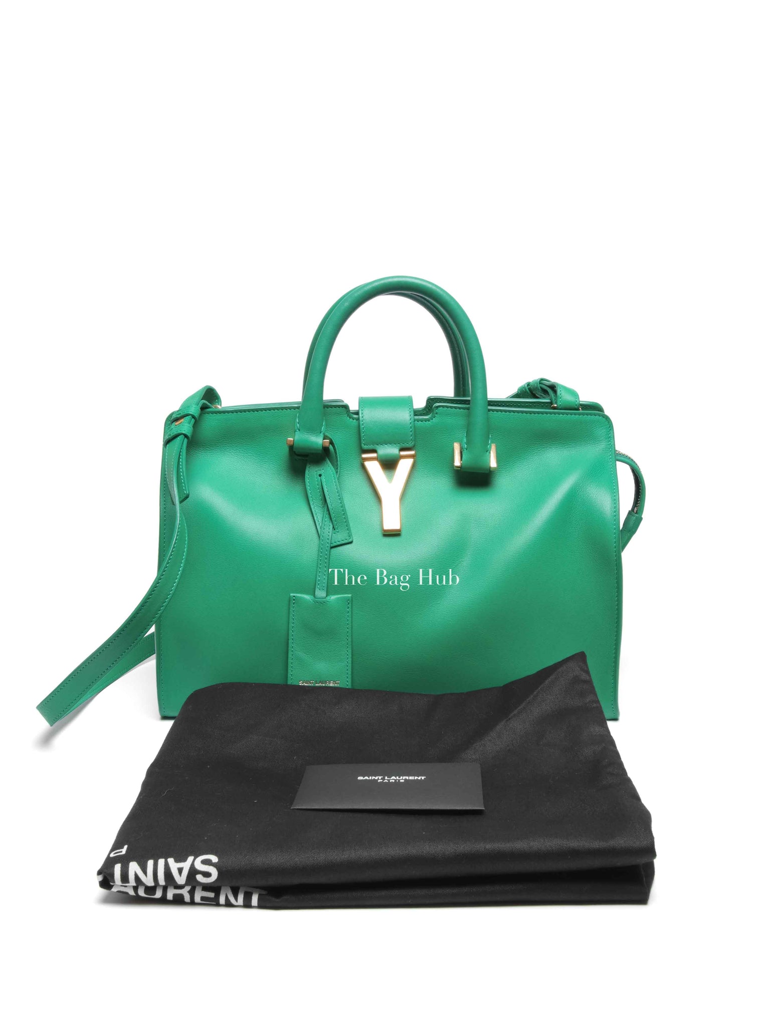 Saint Laurent Green Calfskin Classic Cabas Chyc Small Bag
