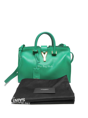 Saint Laurent Green Calfskin Classic Cabas Chyc Small Bag