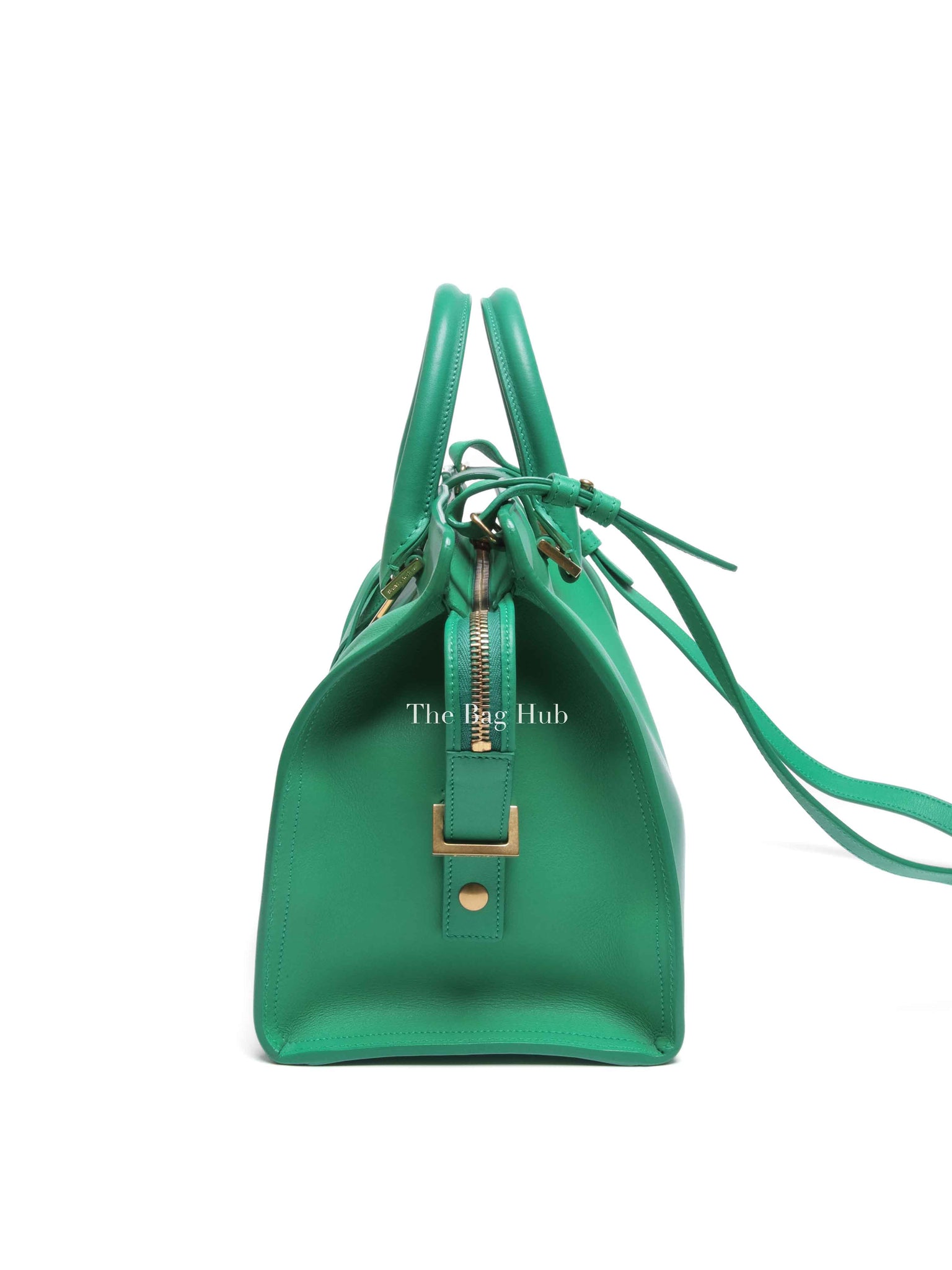Saint Laurent Green Calfskin Classic Cabas Chyc Small Bag