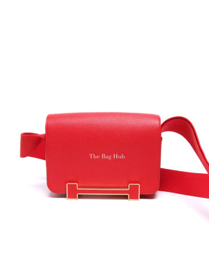 Hermes Rose Texas Chevre Mysore Geta Bag GHW