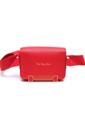 Hermes Rose Texas Chevre Mysore Geta Bag GHW