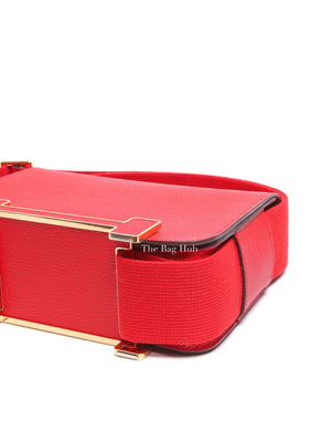 Hermes Rose Texas Chevre Mysore Geta Bag GHW