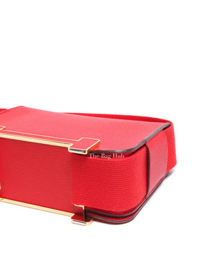 Hermes Rose Texas Chevre Mysore Geta Bag GHW