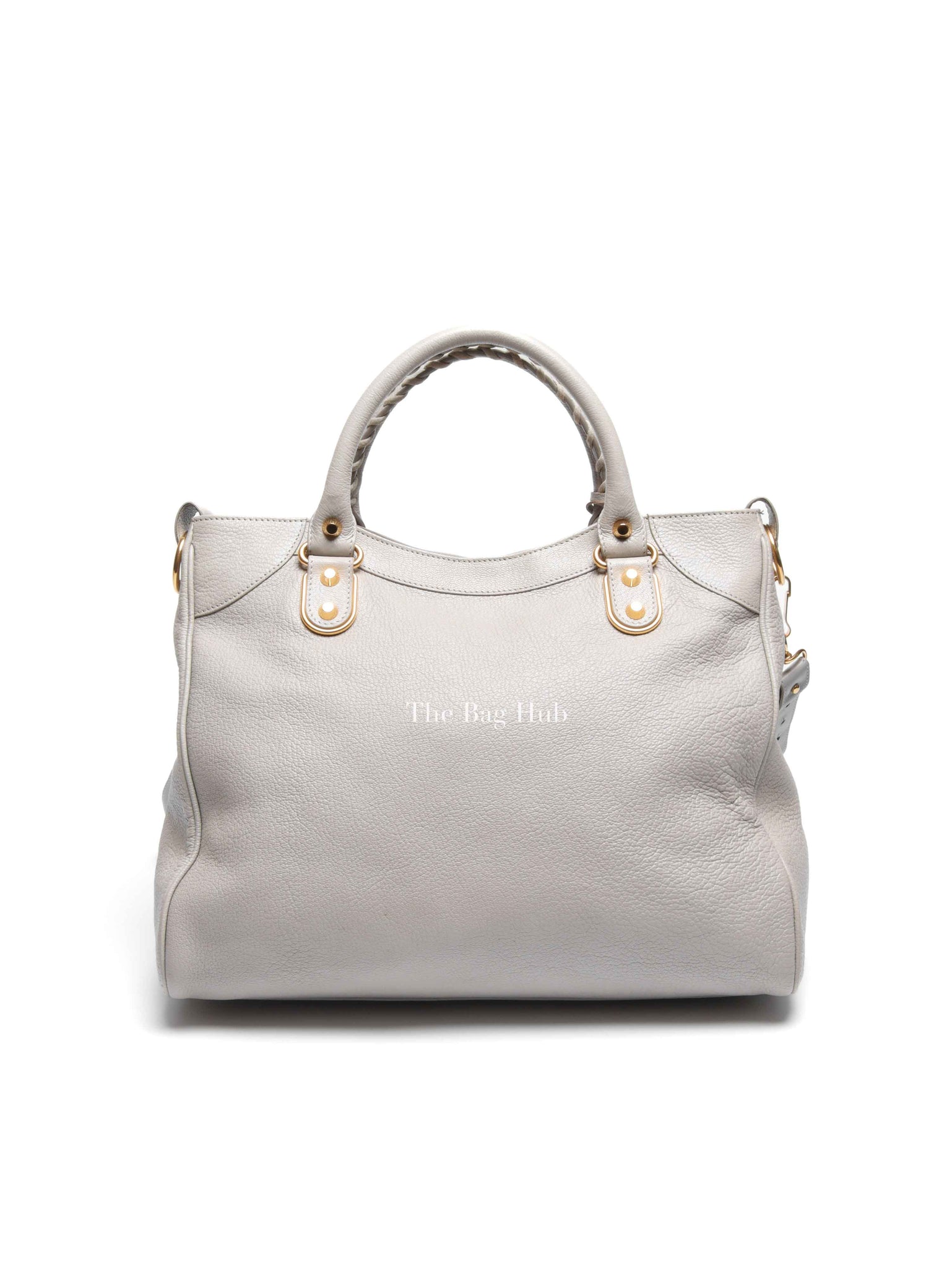 Balenciaga Gris Glace Leather Metallic Edge Velo Bag