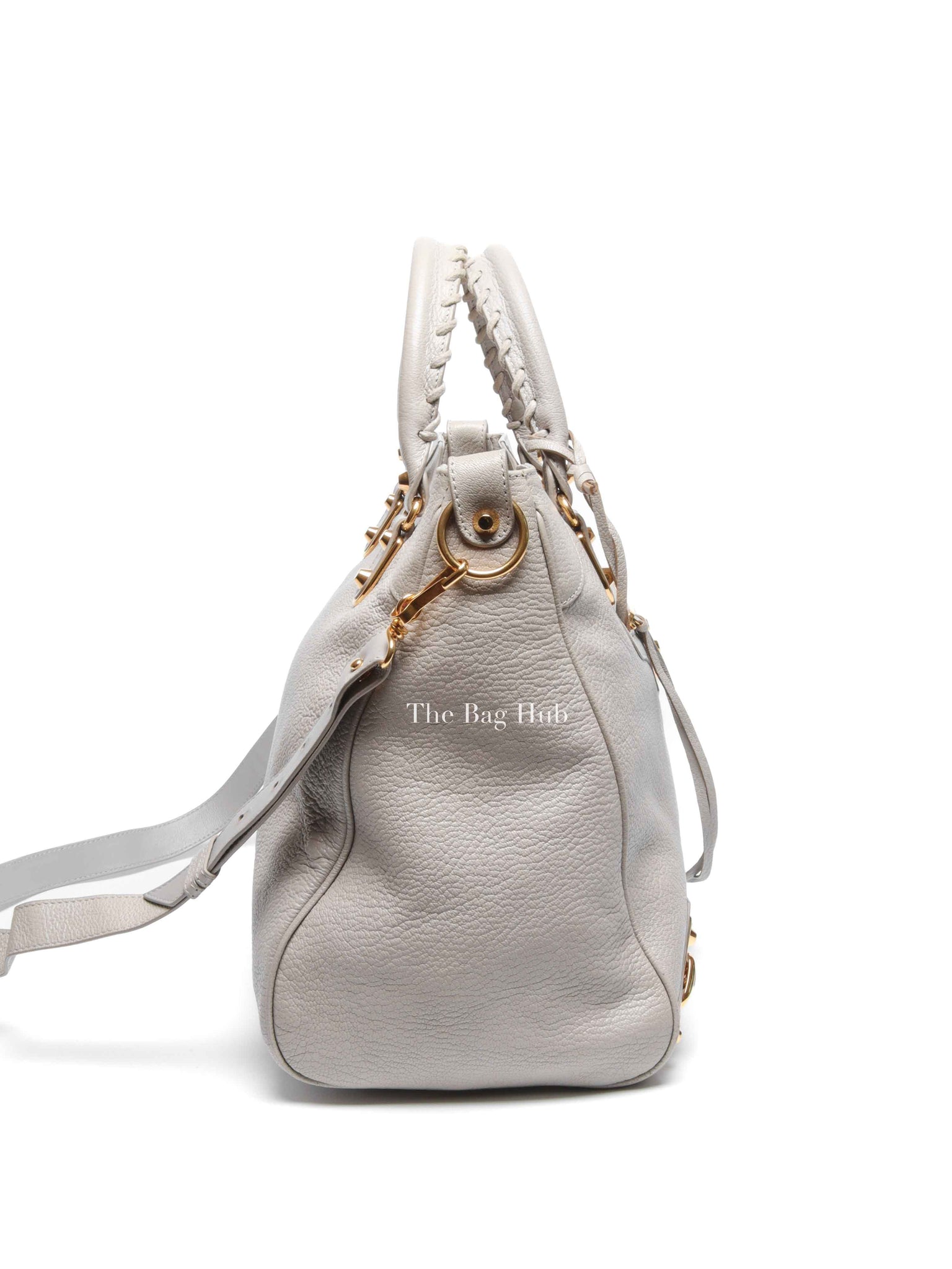 Balenciaga Gris Glace Leather Metallic Edge Velo Bag