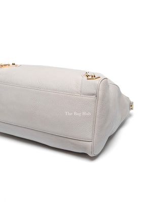 Balenciaga Gris Glace Leather Metallic Edge Velo Bag